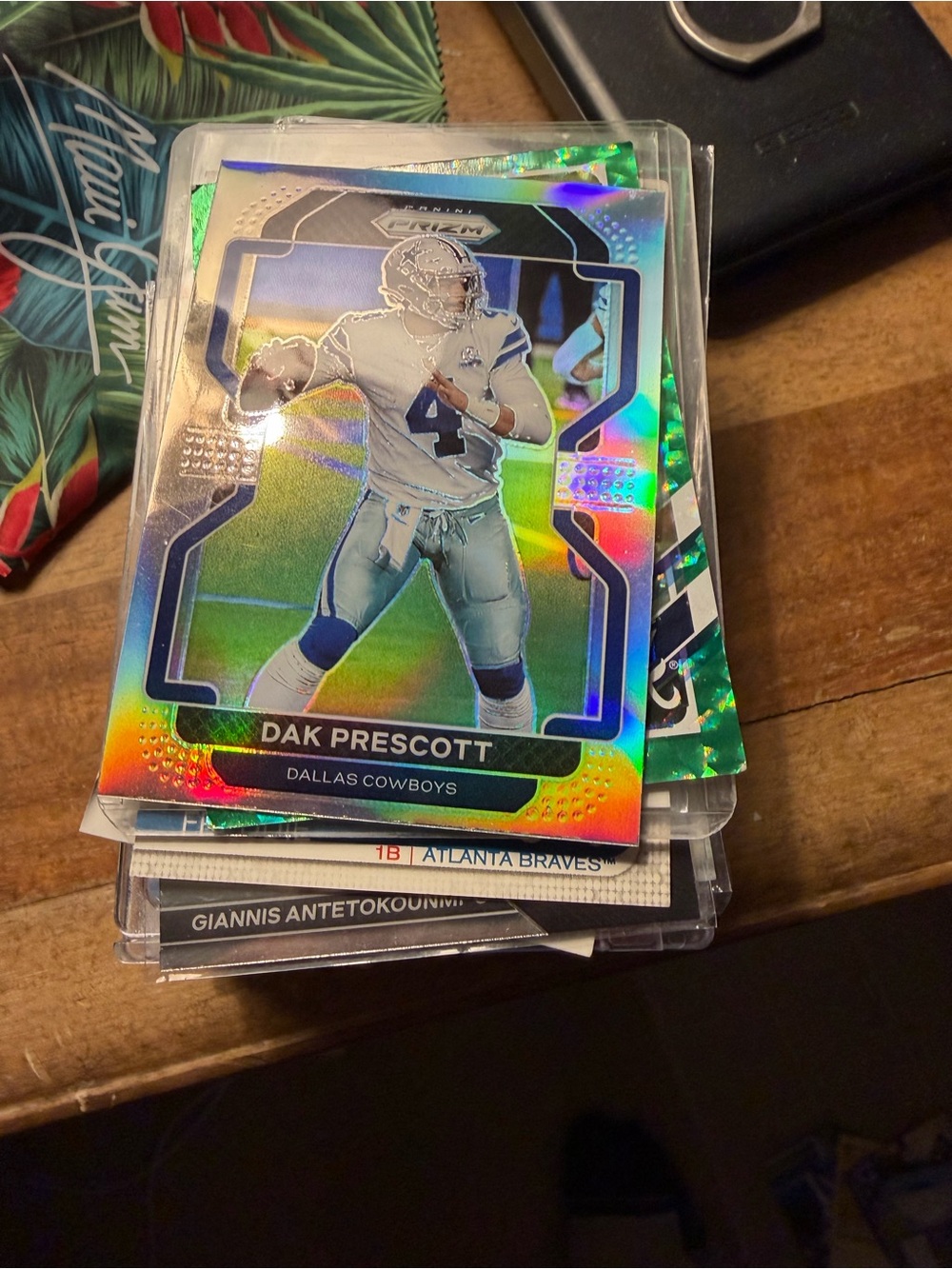 Dak Prescott Dallas Cowboys Holographic Football Trading Card